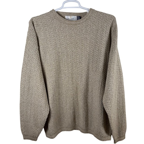 bill blass Other - Vtg Bill Blass Sweater 2XLT 100% Cotton Tan Grandpa Retro Indie Granola Academia